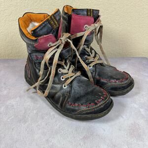 TMA EYES Ankle Boots Womens Size 9.5 Single Strap Lace Up Winter Lined